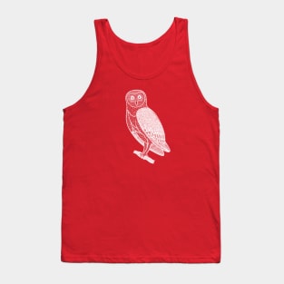 Barn Owl - hand drawn detailed bird design Tank Top